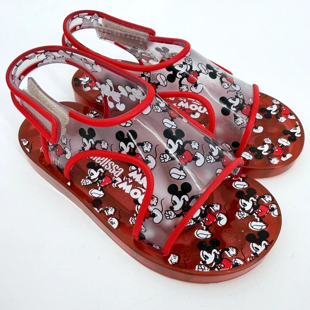 Mini‎ Melissa Disney Mickey Mouse Red Sandals Sz 10